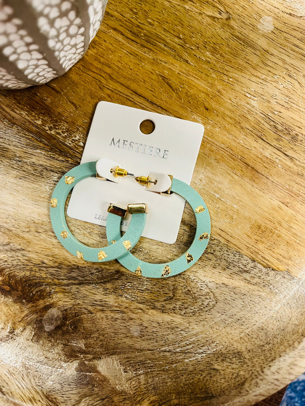 Gold Accent Hoop Earrings