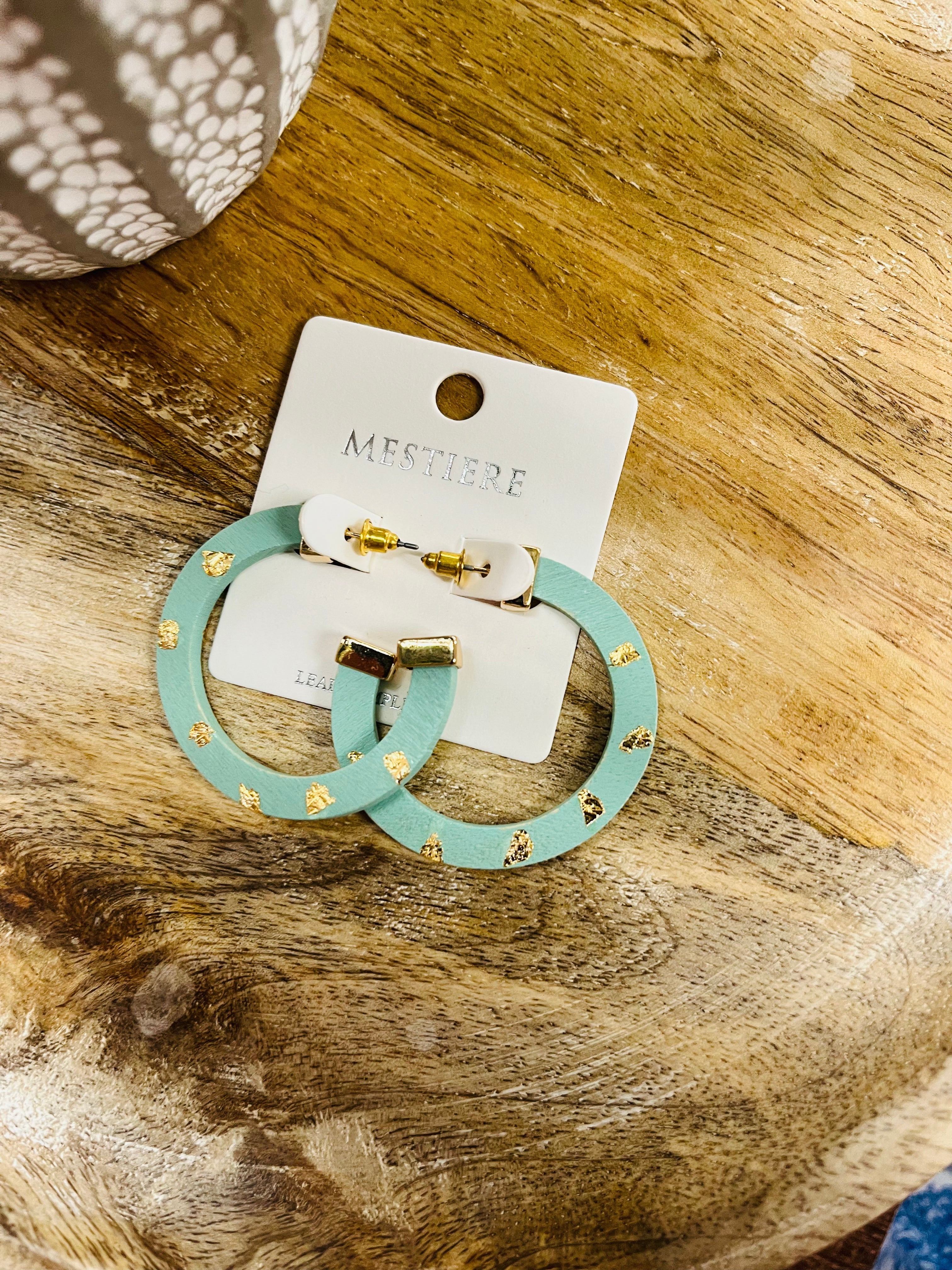 Gold Accent Hoop Earrings