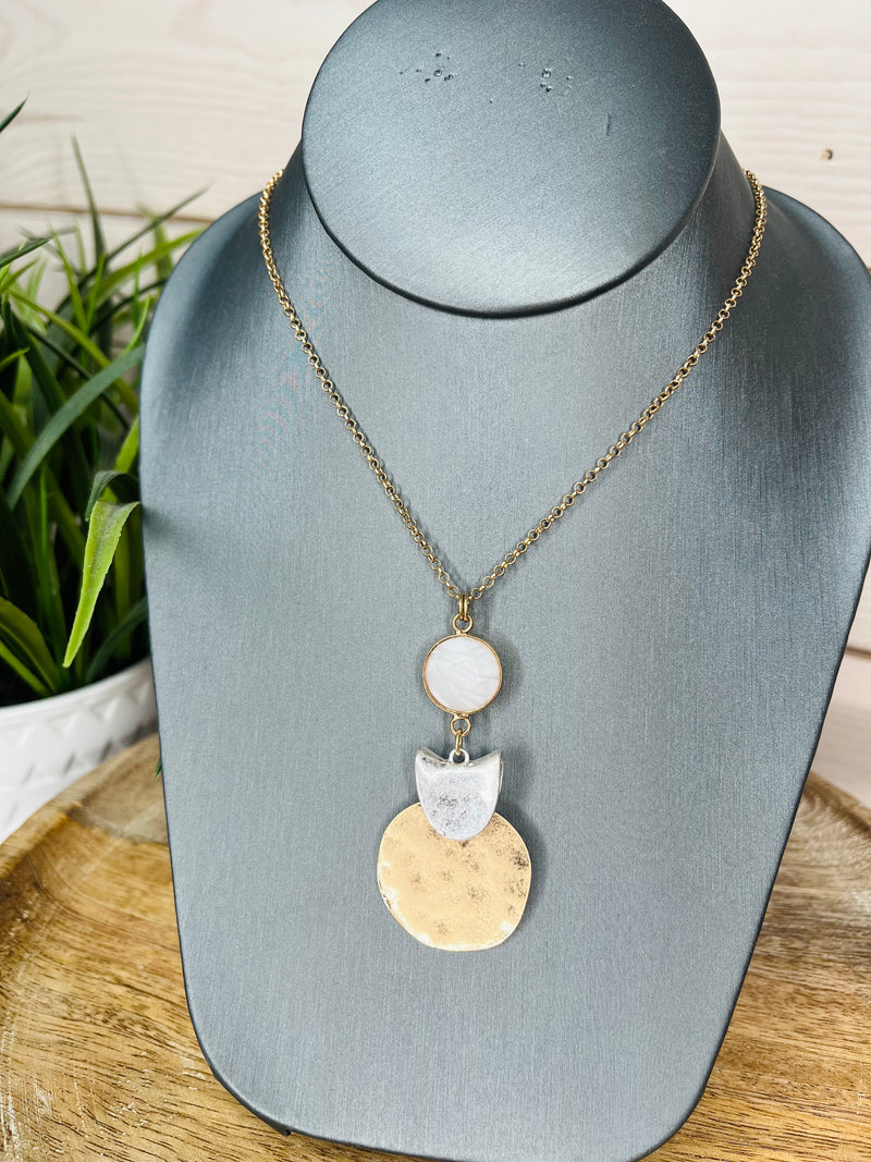 Gold and silver plate necklace