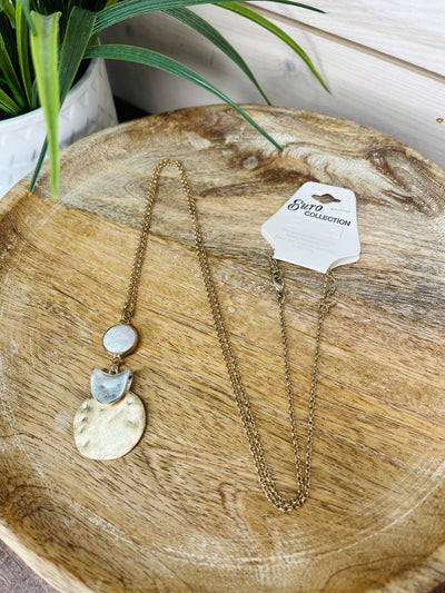 Gold and silver plate necklace