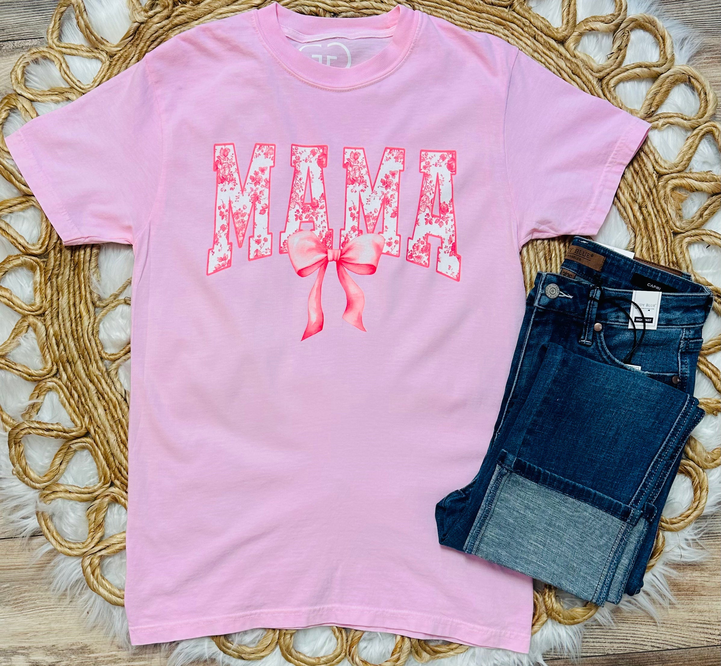 Golden Girl’s Pink Bow Mama Tee women’s