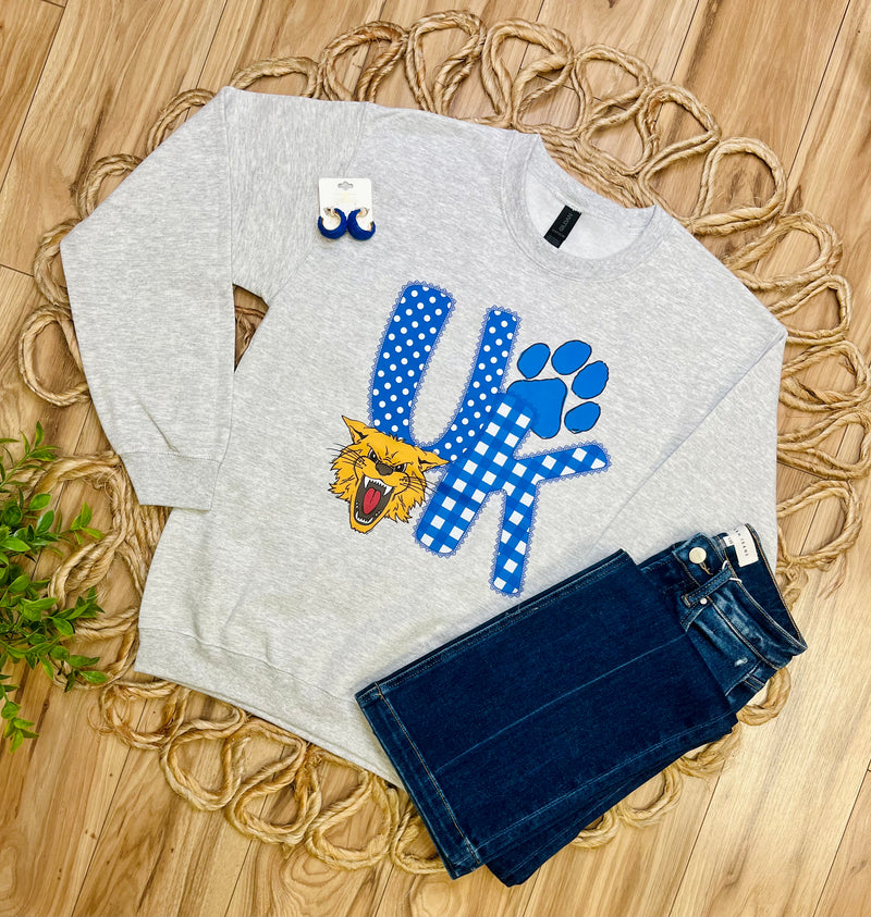 Gray UK Crewneck Sweater Pullover