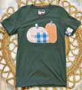 Green Stitched Pumpkin Graphic Tee Women's
