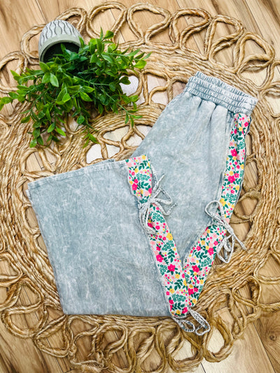 Grey Mineral Washed Flower Patch Set by J. Her