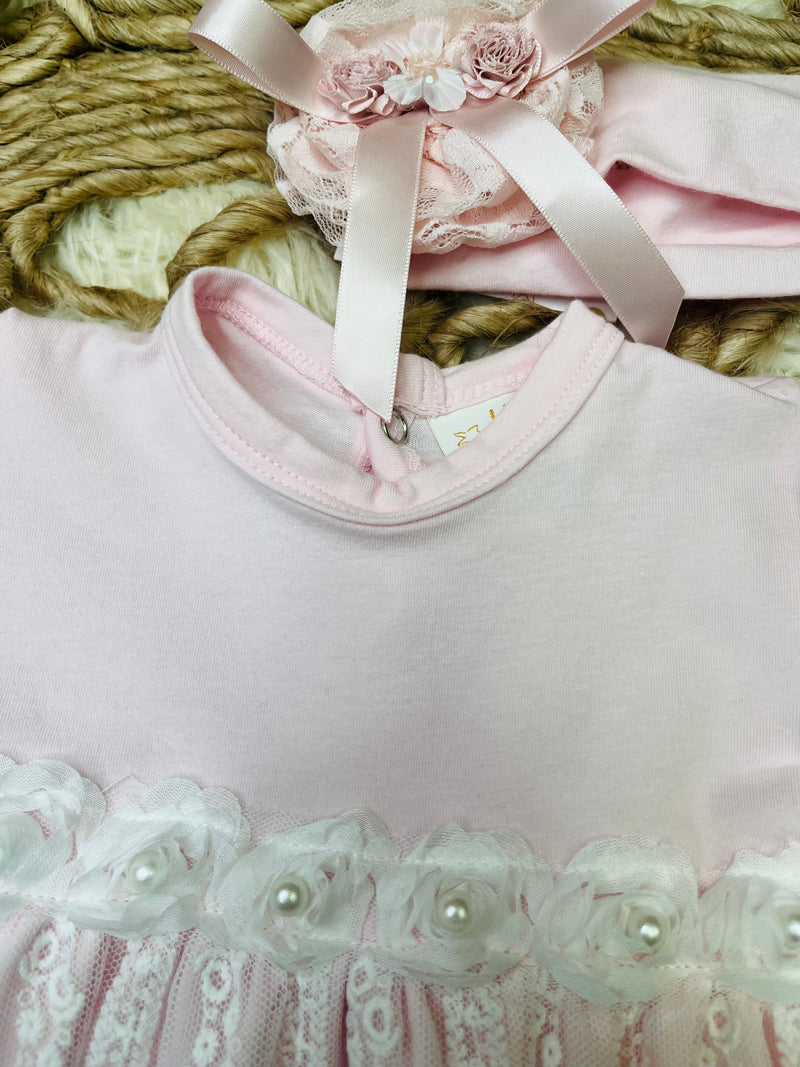 Haute Baby Dress Sleeper (Headband Included) Girls