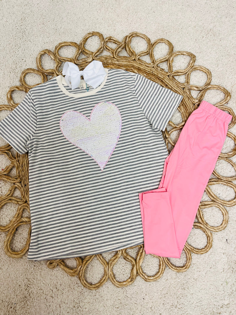 Hayden Flip Sequin Girls Top