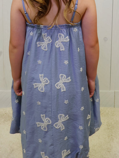 Hayden Girl’s Bow Denim Dress