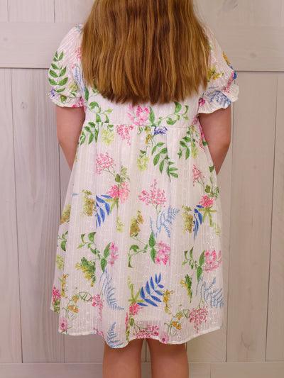 Hayden Girl's White Tropical Dress