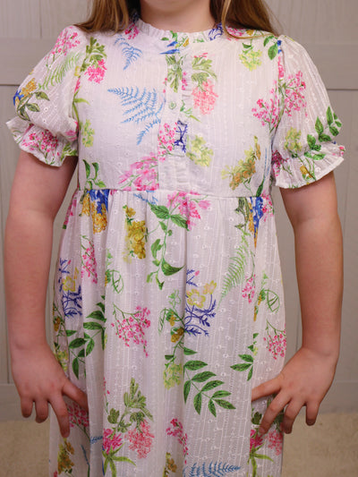 Hayden Girl's White Tropical Dress