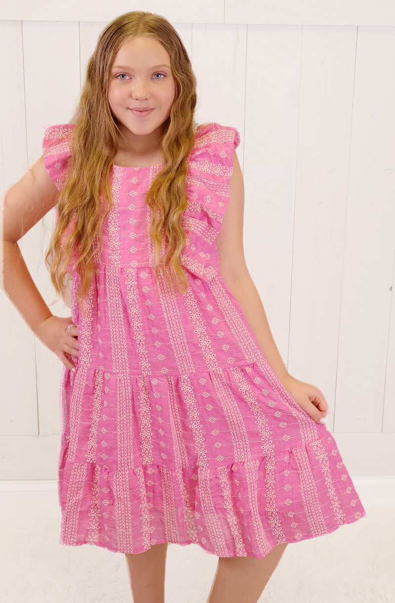 Hayden Girls Pink Pattern Dress