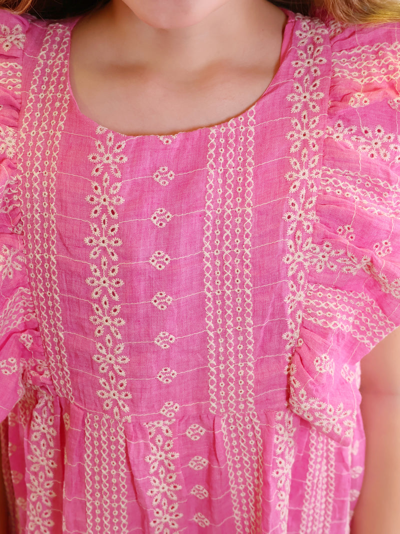 Hayden Girls Pink Pattern Dress