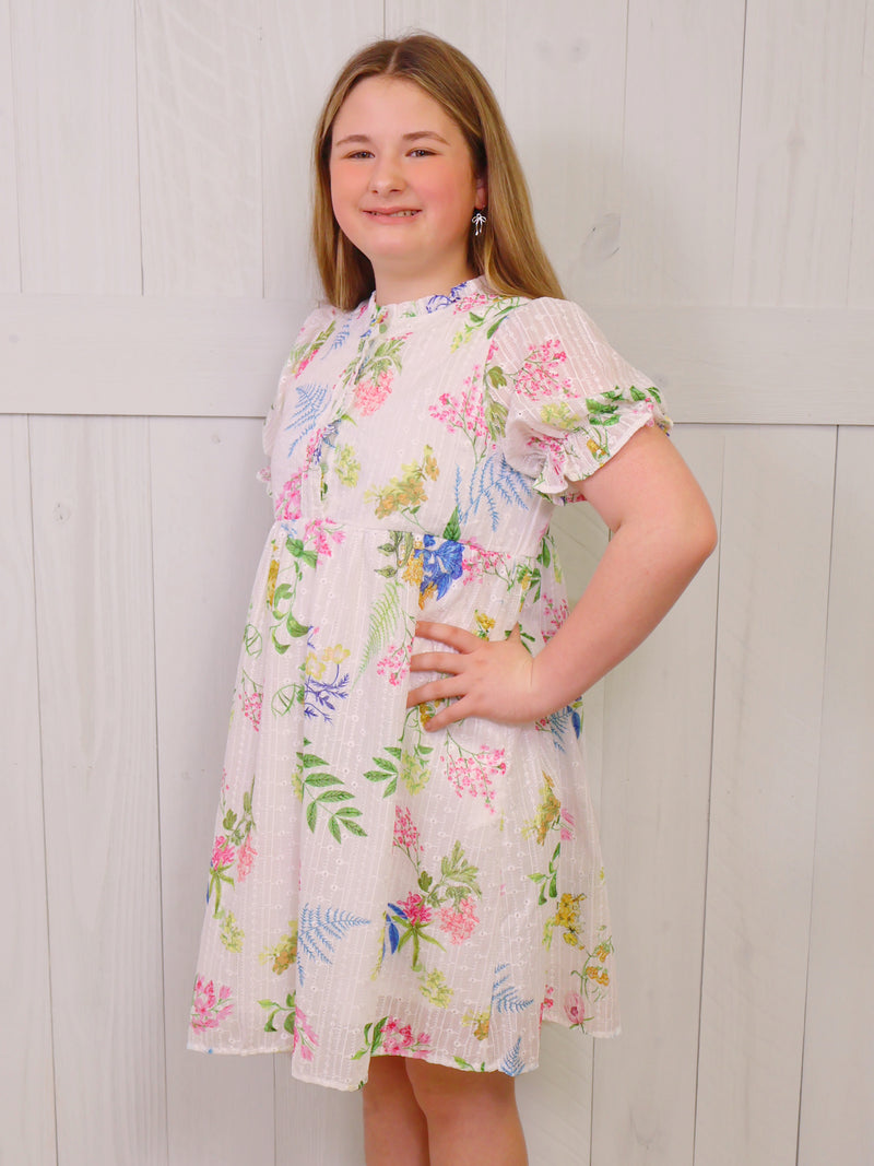 Hayden Girls White Tropical Dress
