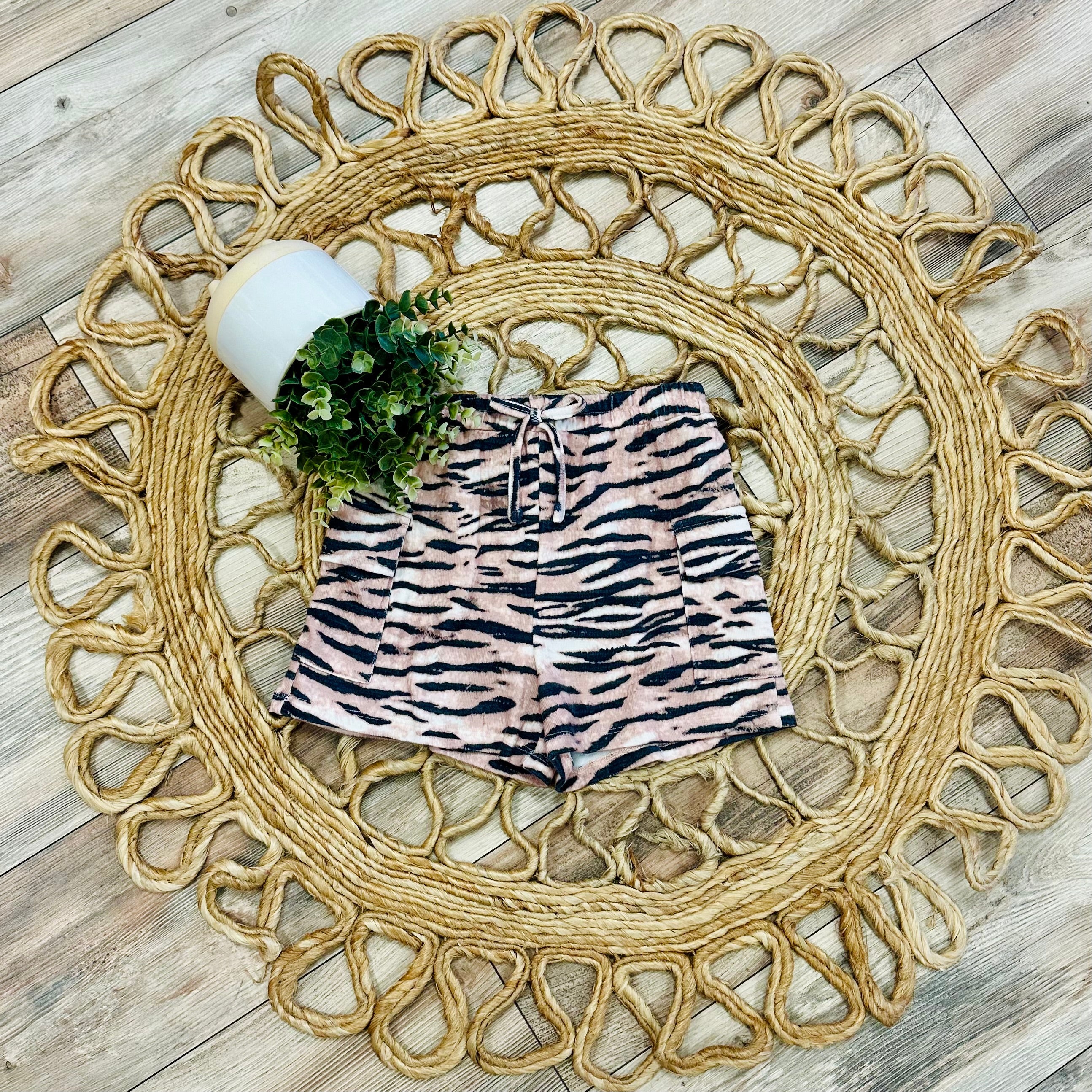 Hayden Girls Zebra Print Shorts