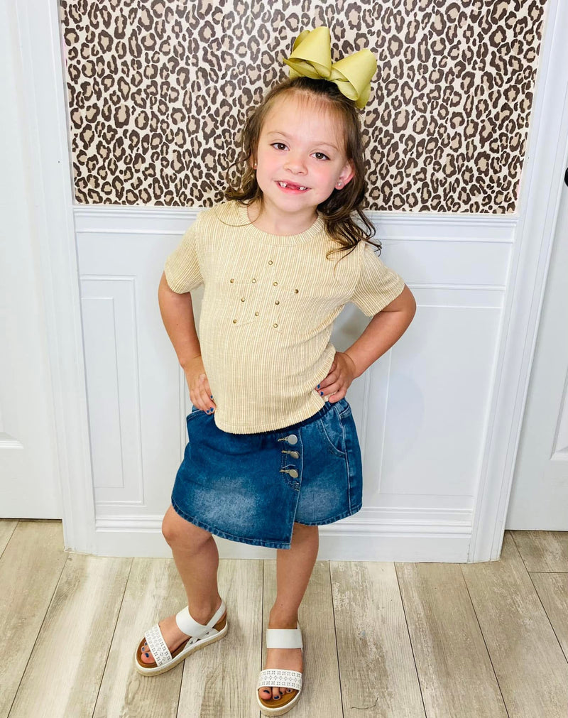 Hayden Ribbed Tan Star Top