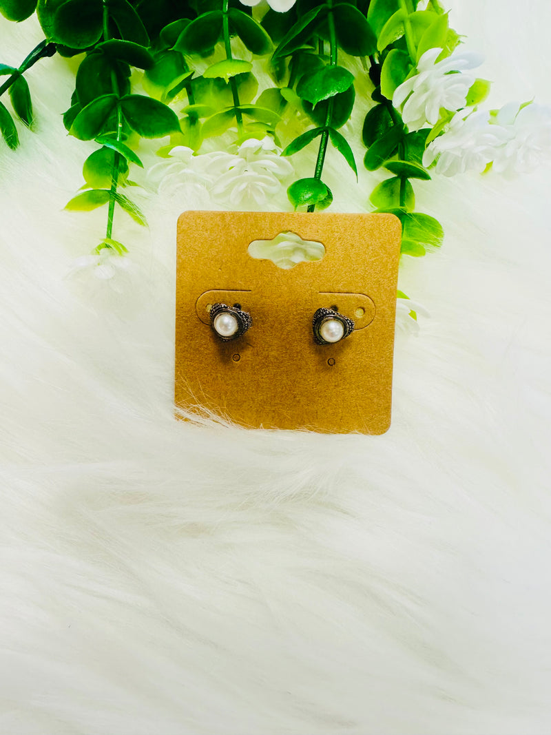 Heart Earring with Pearl - Mini Mee Boutique