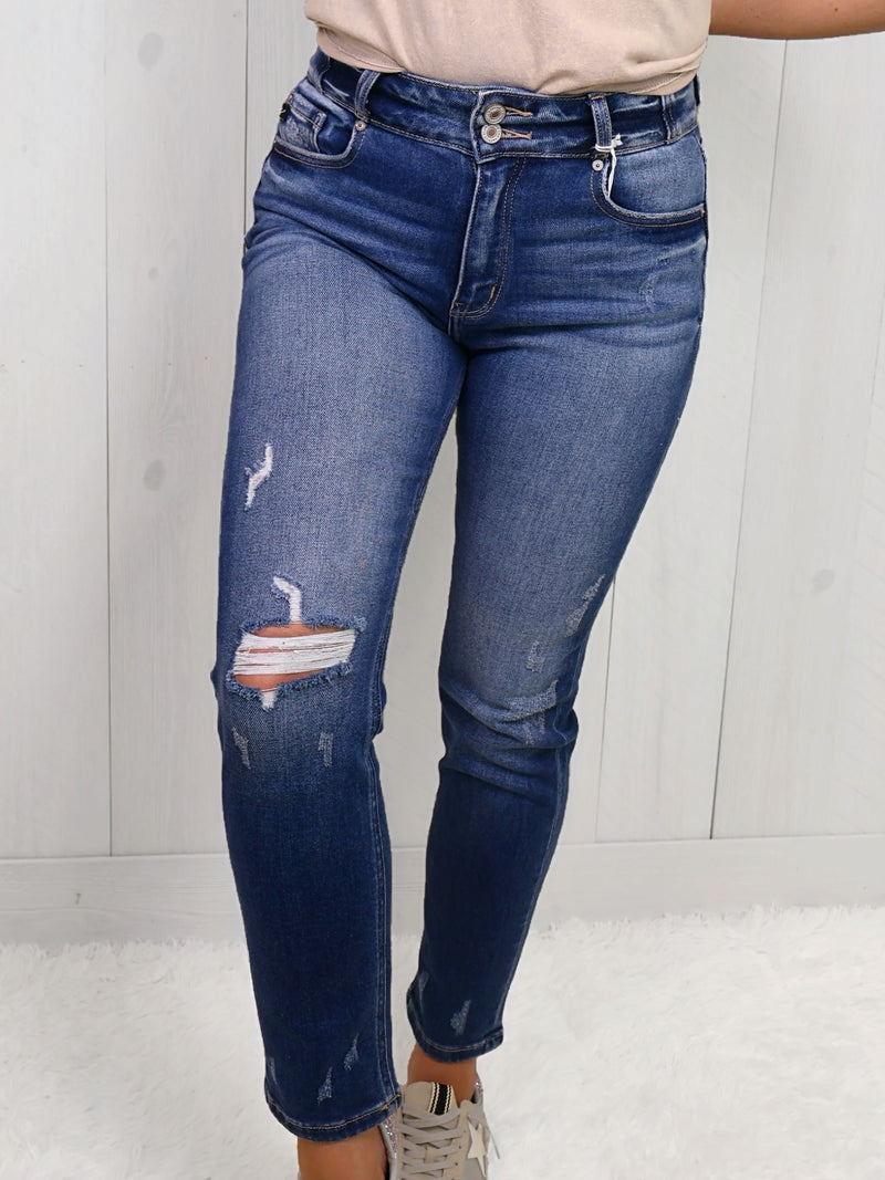 High Rise Straight Leg Kancan Jeans