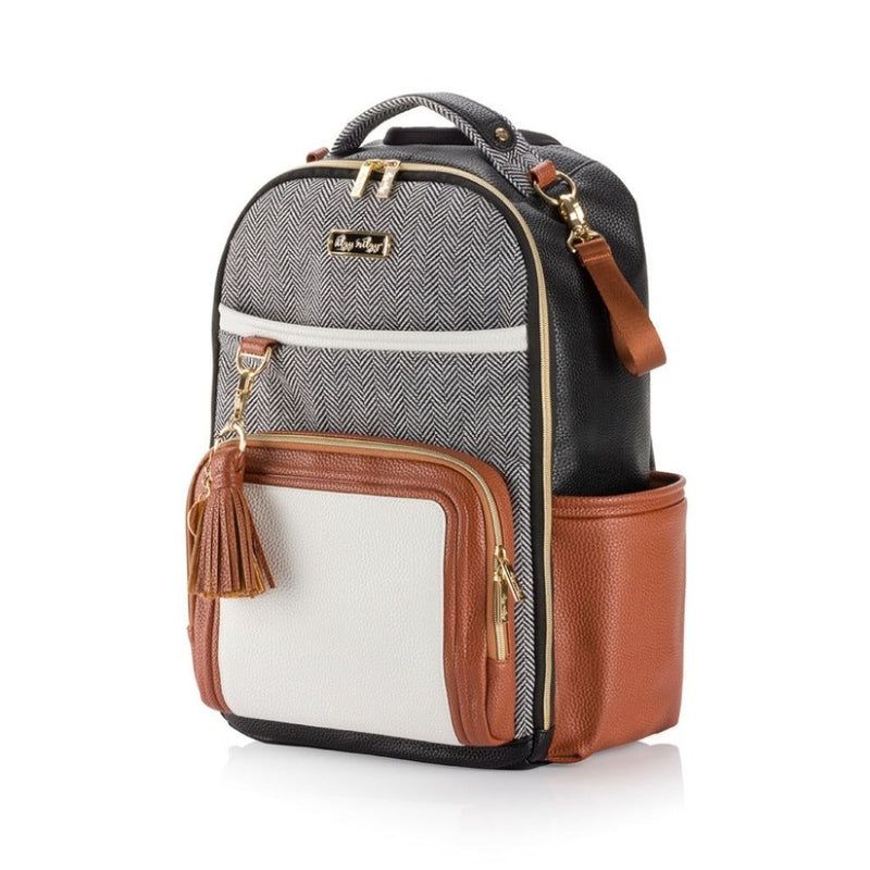 Boss Plus™ Large Diaper Bag Backpack Coffee & Cream - Mini Mee Boutique