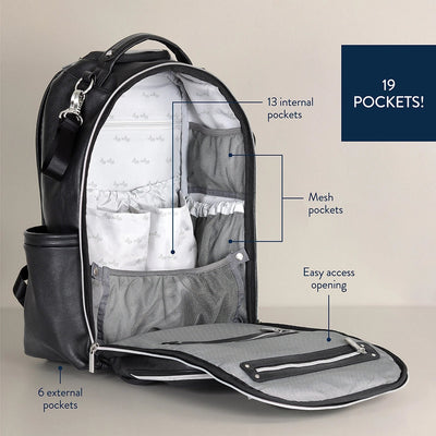Boss Plus™ Large Diaper Bag Backpack Noir - Mini Mee Boutique