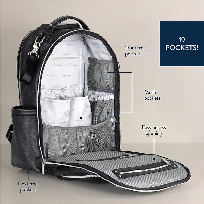 Boss Plus™ Large Diaper Bag Backpack Noir - Mini Mee Boutique