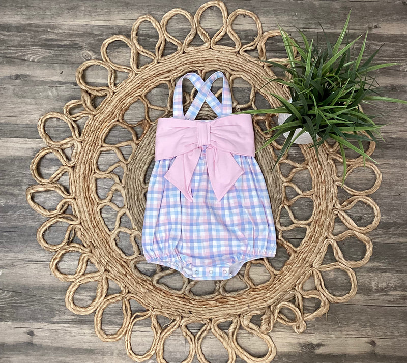 Bow Gingham Outfit - Mini Mee Boutique