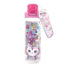 Pop-Open Water Bottle Writing Fun Cat - Mini Mee Boutique