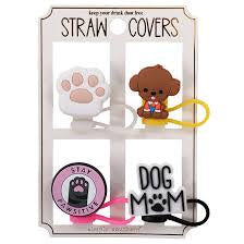 Dog Mom Straw Covers - Mini Mee Boutique