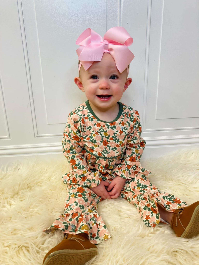 Millie Jay Ruffled Floral Romper - Mini Mee Boutique