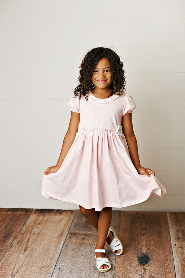 Pink Bow Dress - Mini Mee Boutique