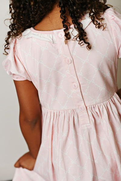 Pink Bow Dress - Mini Mee Boutique