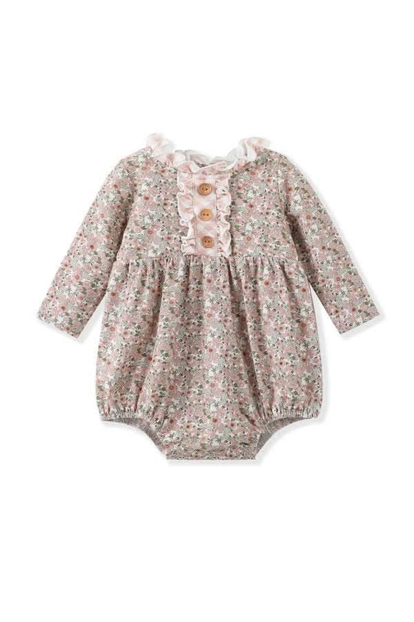 Girl’s swoon baby floral bubble romper