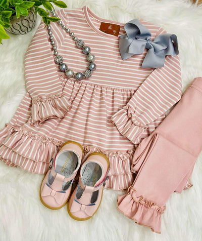 Girl’s Pastel Pink Set - Mini Mee Boutique