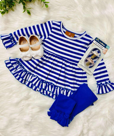 Girls Blue 2 Piece Set - Mini Mee Boutique