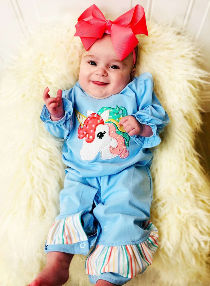 Millie Jay Unicorn Romper - Mini Mee Boutique