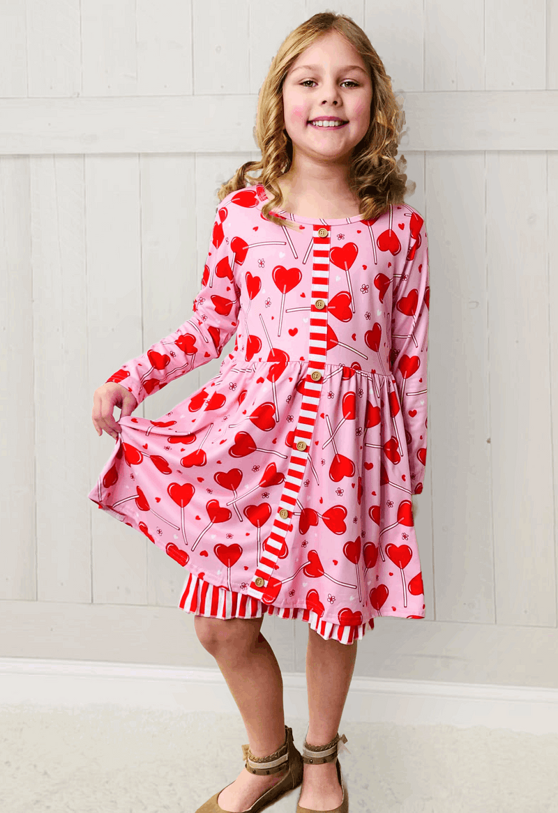 Love Drop Dress Girl’s - Mini Mee Boutique