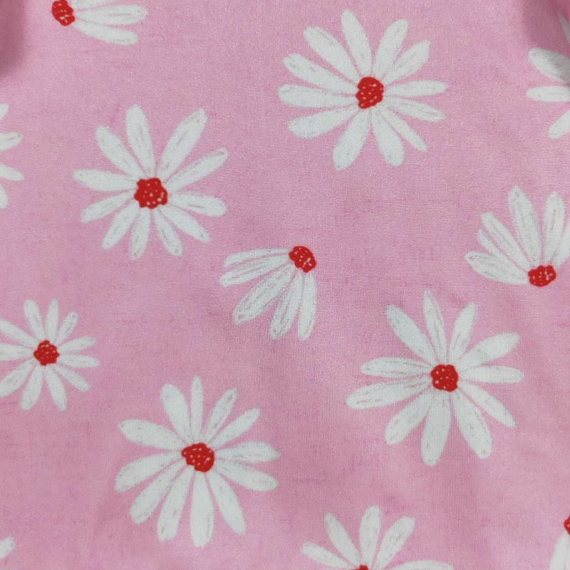 Pink Daisy Baby Gown with Matching Headband - Mini Mee Boutique