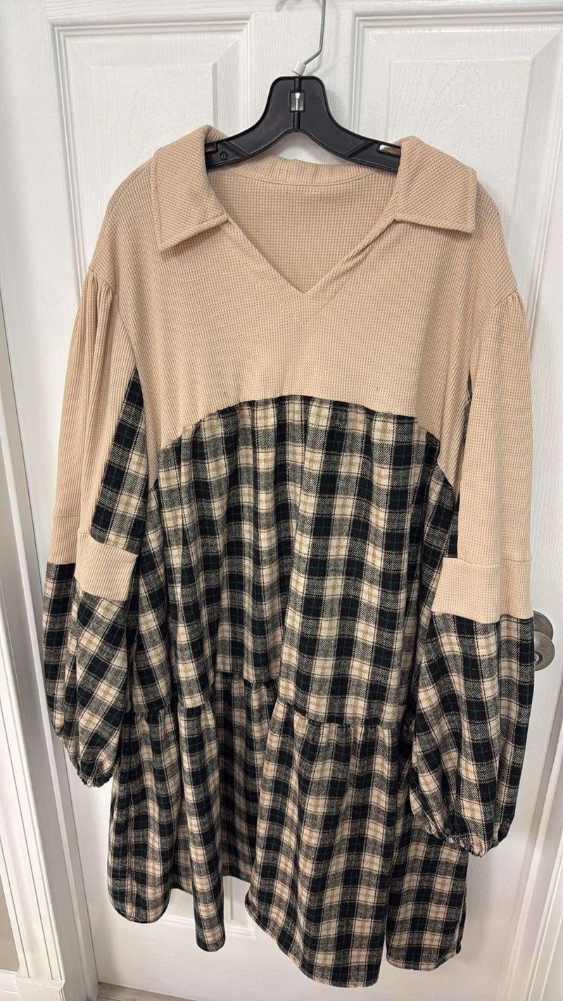 Tan/Flannel - Mini Mee Boutique