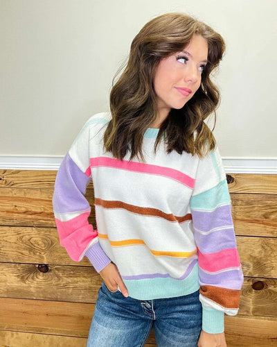 Evermee Multicolor stripe sweater - Mini Mee Boutique