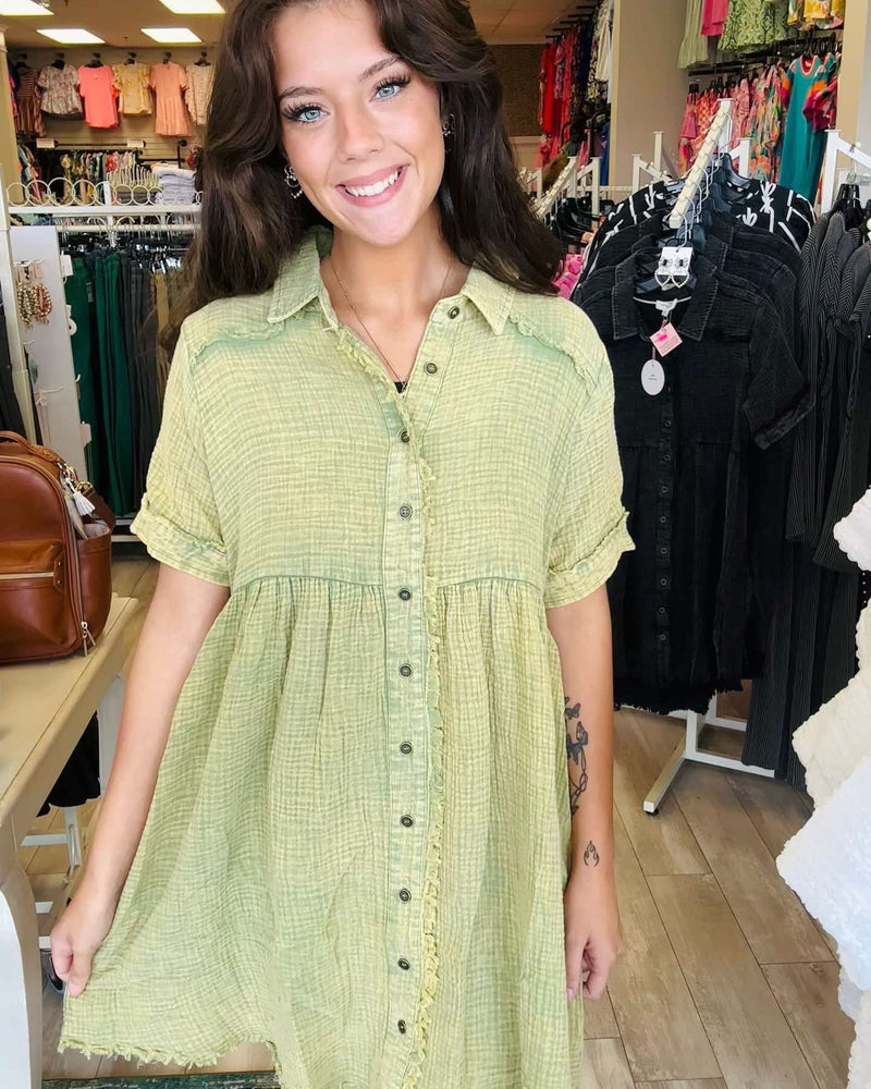 Umgee green dress - Mini Mee Boutique