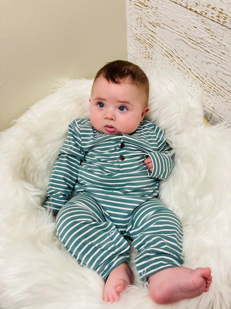 Millie Jay Boys Striped Romper