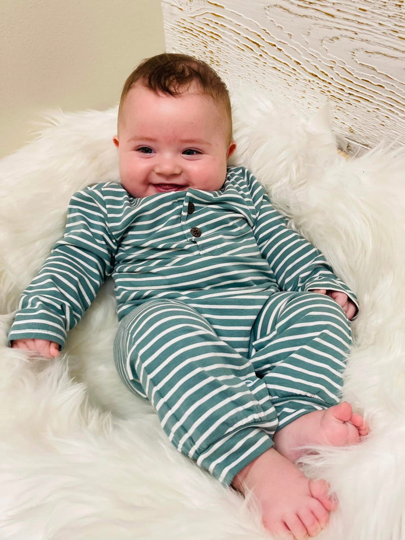 Millie Jay Boys Striped Romper