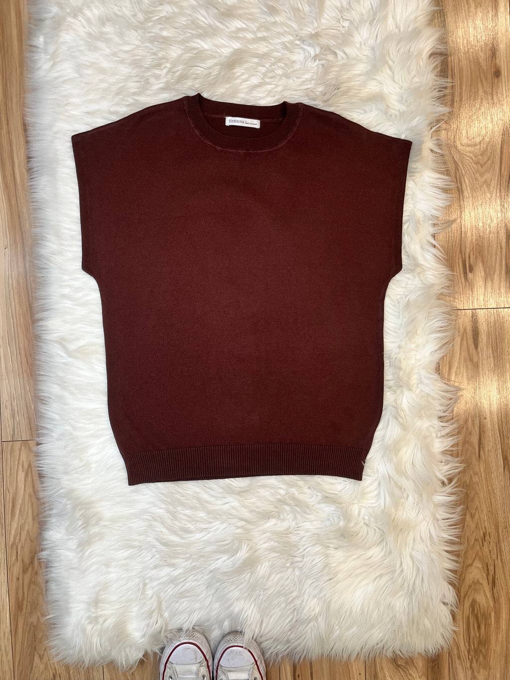 Women’s Zenana Brown Vest Top - True to Size