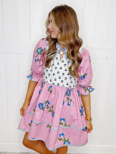 Women's Pink Anna Dress - Mini Mee Boutique