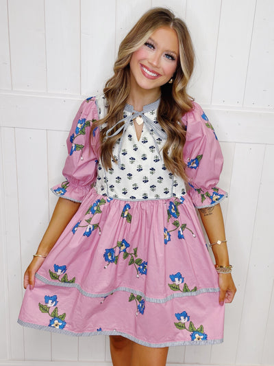 Women's Pink Anna Dress - Mini Mee Boutique