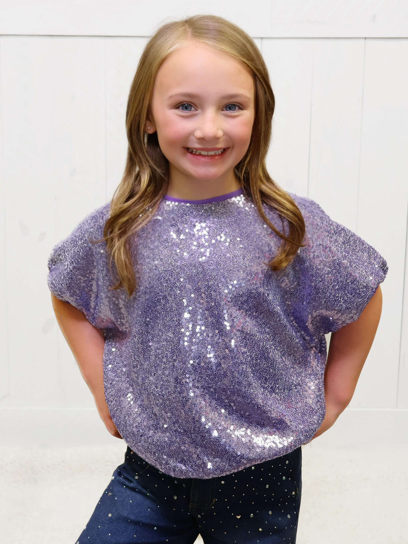 Hayden Girls Purple Shimmery Top