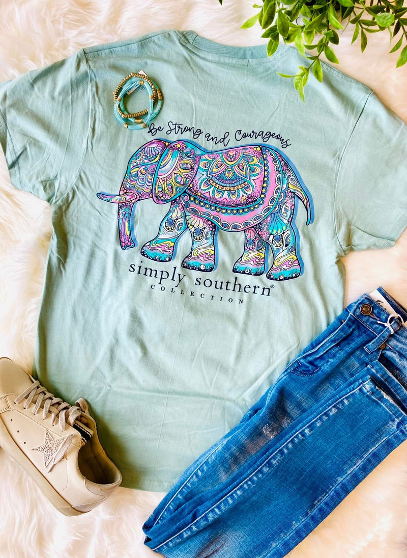 Simply Southern Be Strong and Courageous Tee