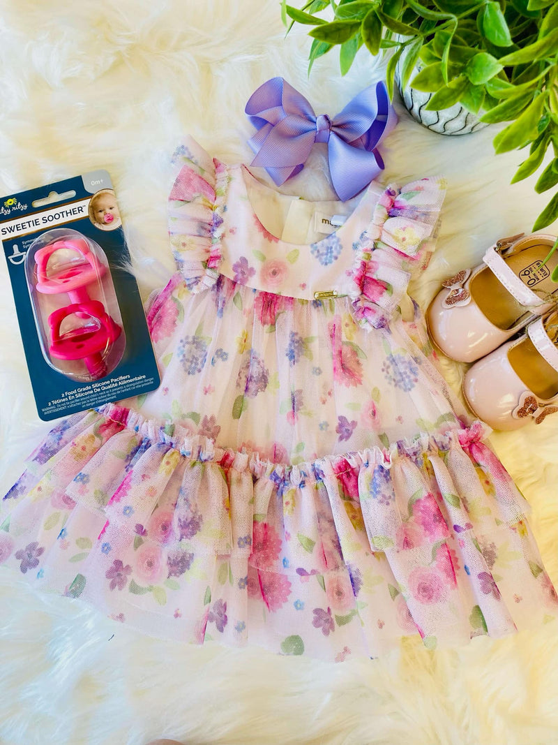 Mayoral Baby Floral Zip Up Dress - Mini Mee Boutique