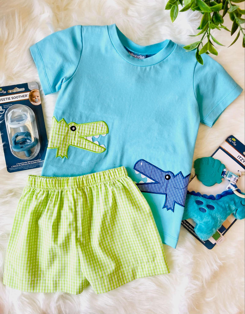 Boys Crocodile 2 piece Set - Mini Mee Boutique