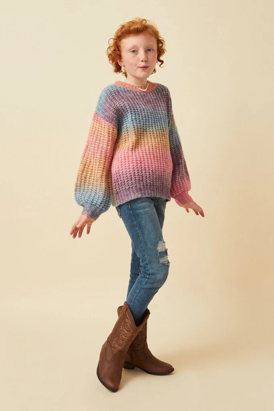 Girl's Ombre Knit Sweater - Mini Mee Boutique