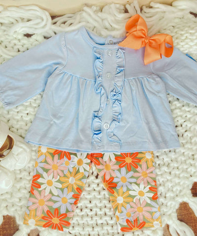 Toddler Girl 2 Piece Daisy Set - Mini Mee Boutique