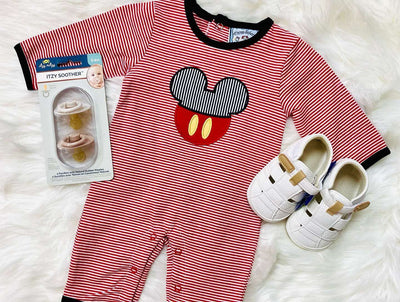 Mickey Striped Romper - Mini Mee Boutique